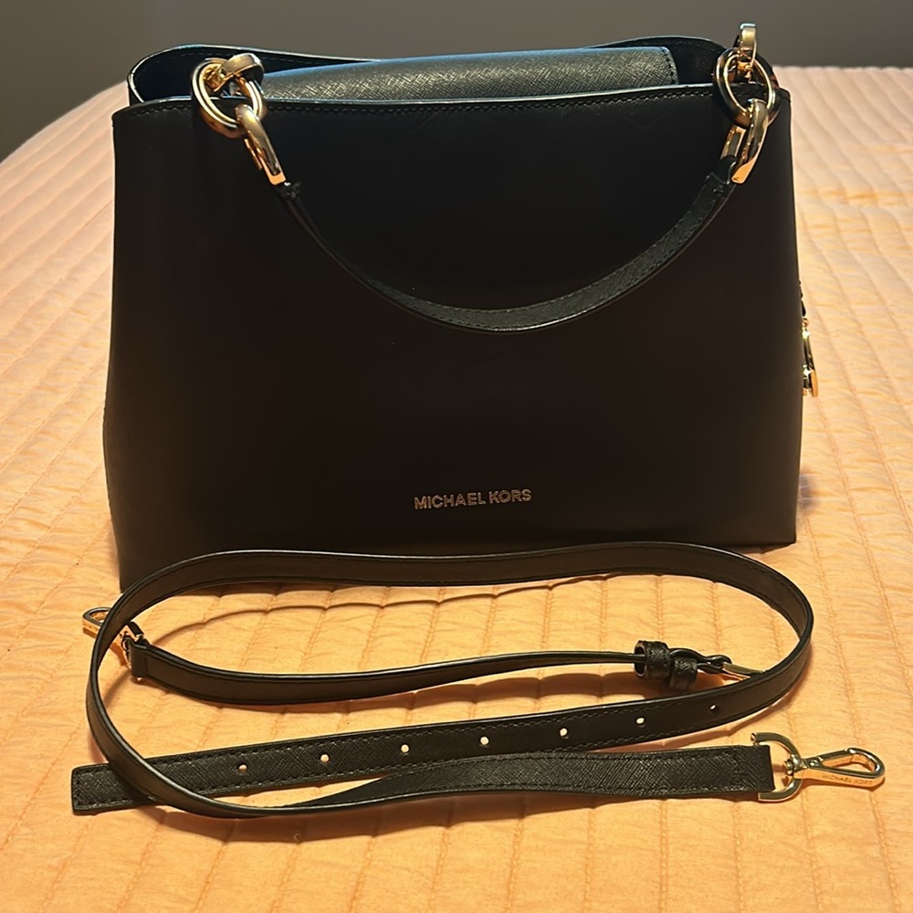 Authentic Michael Kors Black Satchel Bag